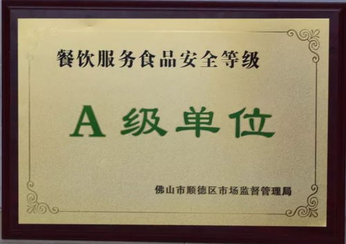 熱烈祝賀上佳市幼兒園榮獲順德區餐飲服務食品安全 示范單位 和 a級單位 稱號